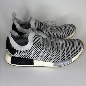 Adidas NMD_R1 STLT PK Primeknit Boost CQ2387 Grey/Black Running Shoes SIZE 13